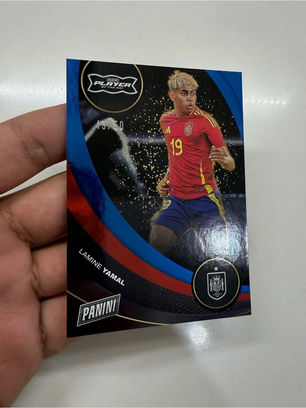 2026 Panini Player of the Day Lamine Yamal Blue (43/50) Spain #37 SSP Rare!